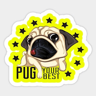 pug dog Sticker